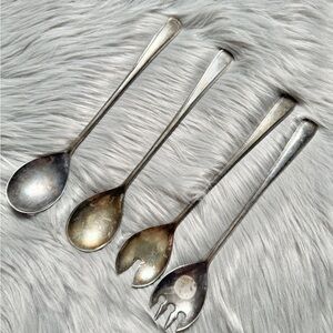 Vintage Brama England Silver Plate Serving Set